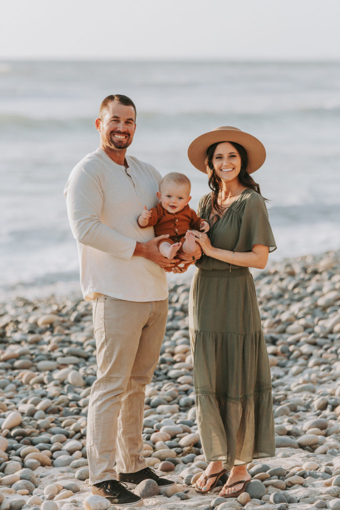 family portrait photoshoot at carlsbad state beach